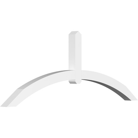 Ekena Millwork Archdale Architectural Grade PVC Gable Bracket, 84"W x 31 1/2"H x 4"D x 4"F, 9/12 Pitch GBP084X32X0404ARC00